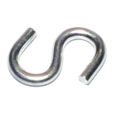 11/64 X 7/16 X 1-1/2 Zinc Plated Steel Open S Hooks 1 12PK